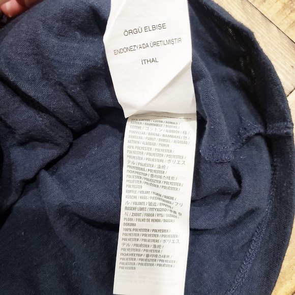 Hollister Ruffle Tank Top Navy Blue Size M - Picture 6 of 8